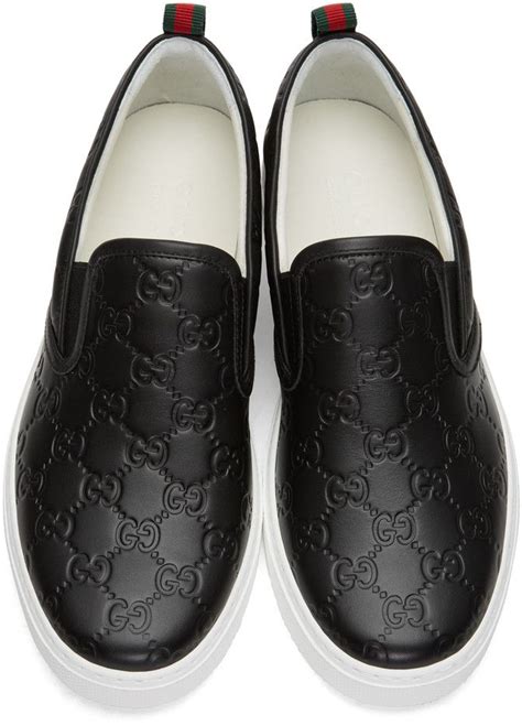 black gucci slip on sneakers|Gucci men sneakers new authentic.